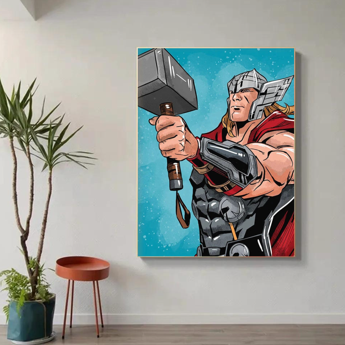 Tableau Thor Marteau Deco Enfant