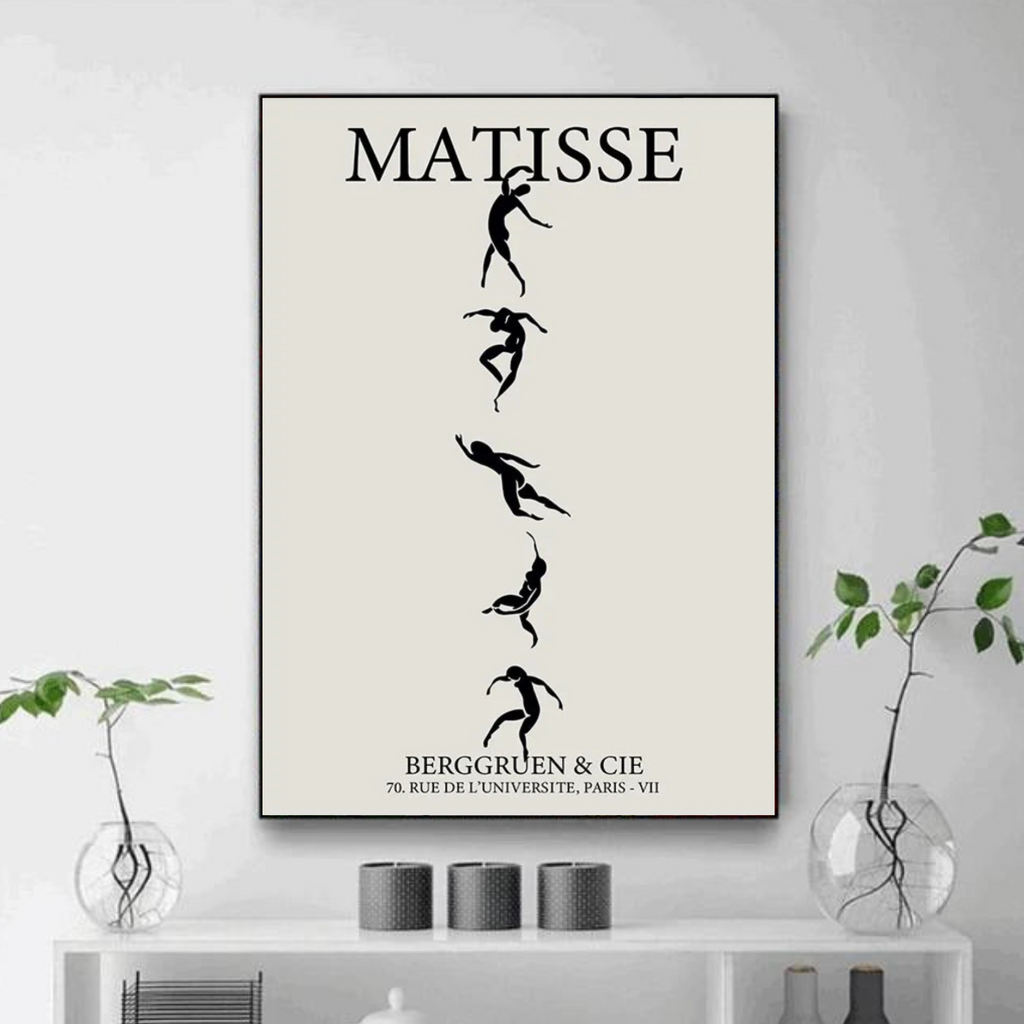 Tableau bonhomme Noir et Blanc Minimaliste