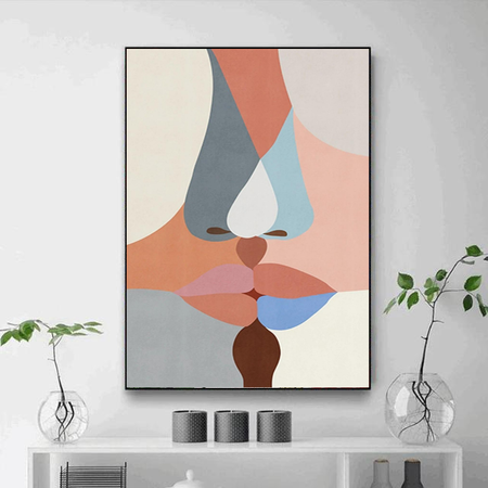 Tableau Formes Visage Bisous