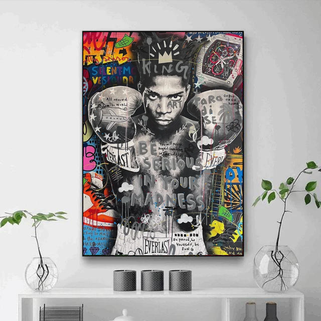 Tableau Visage Jean Michel Basquiat 