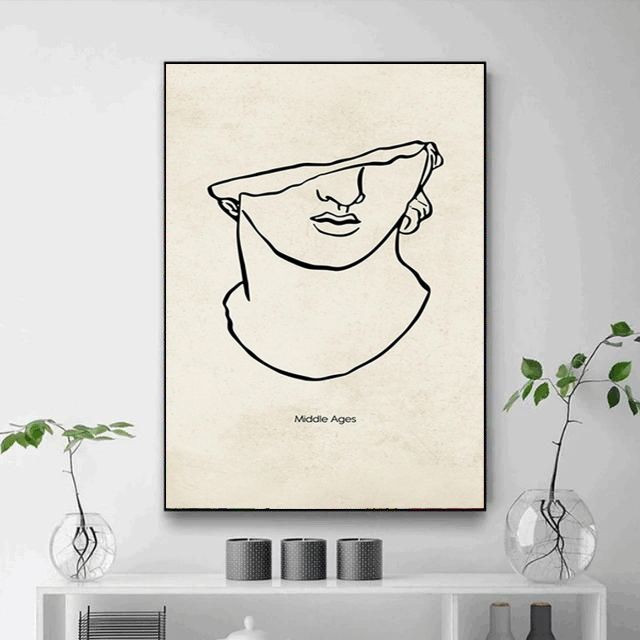 Tableau David Noir et Blanc