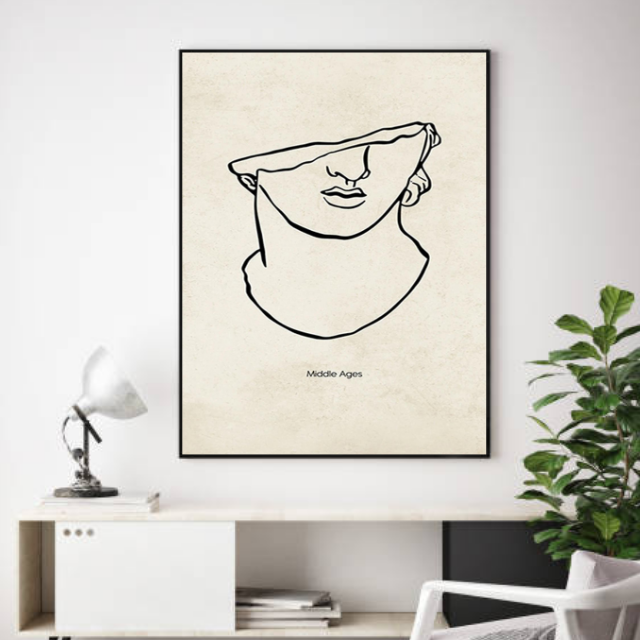 Tableau David Noir et Blanc