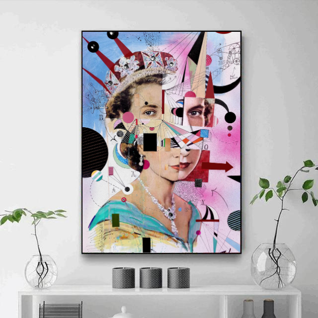 Tableau Reine D'Angleterre Rose